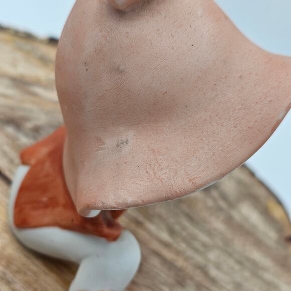 VTG 1980s HOMCO Elf PIXIE Fairy Shelf Sitter Figurine Orange Big Eyes Porcelain - Picture 6 of 7